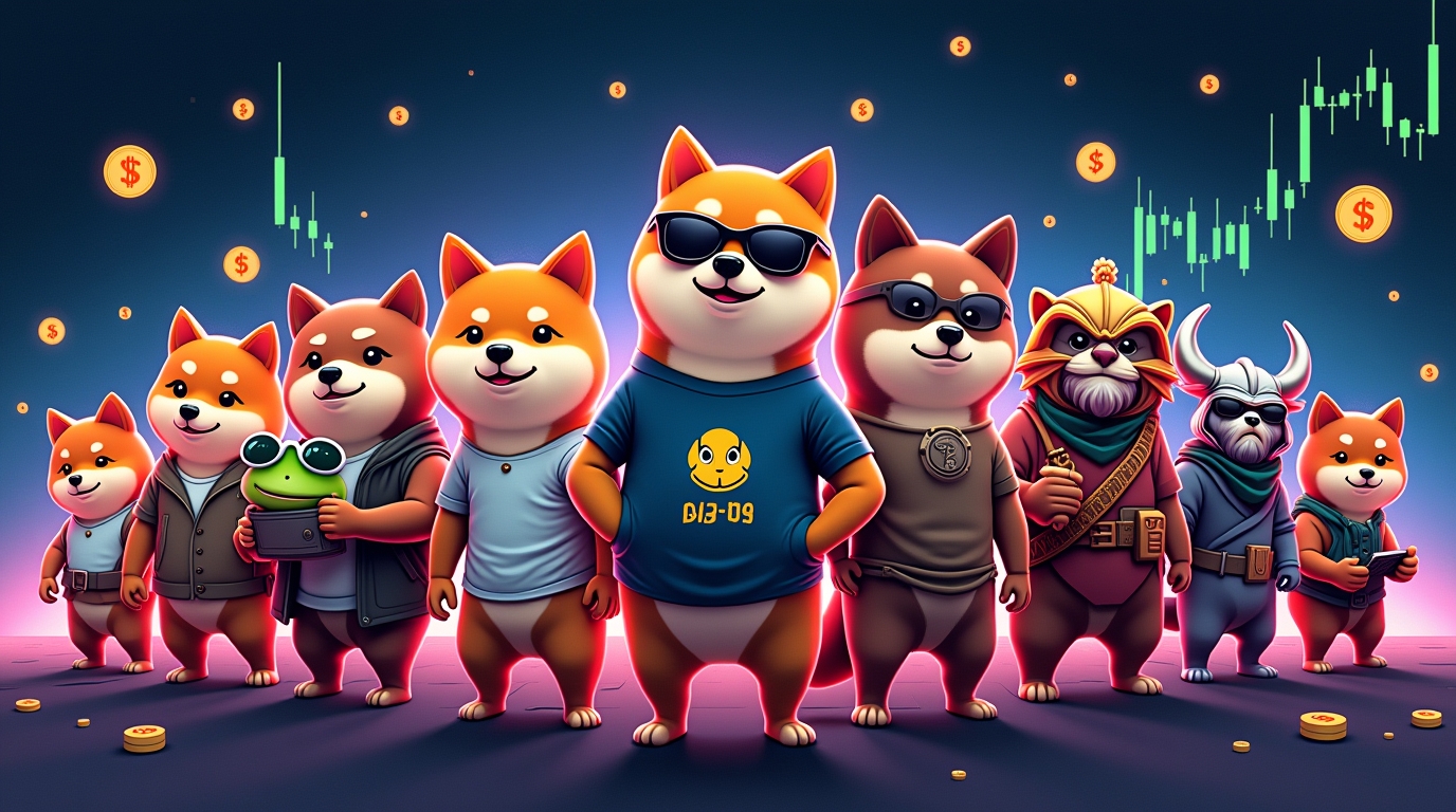 Crypto meme tokens characters